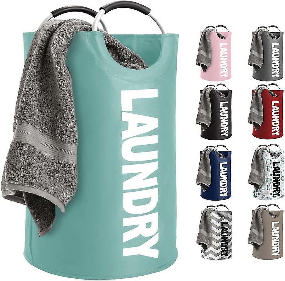 Laundry Basket, Collapsible Fabric Hamper, Padded Handles, Tall Foldable Clothes Baskets