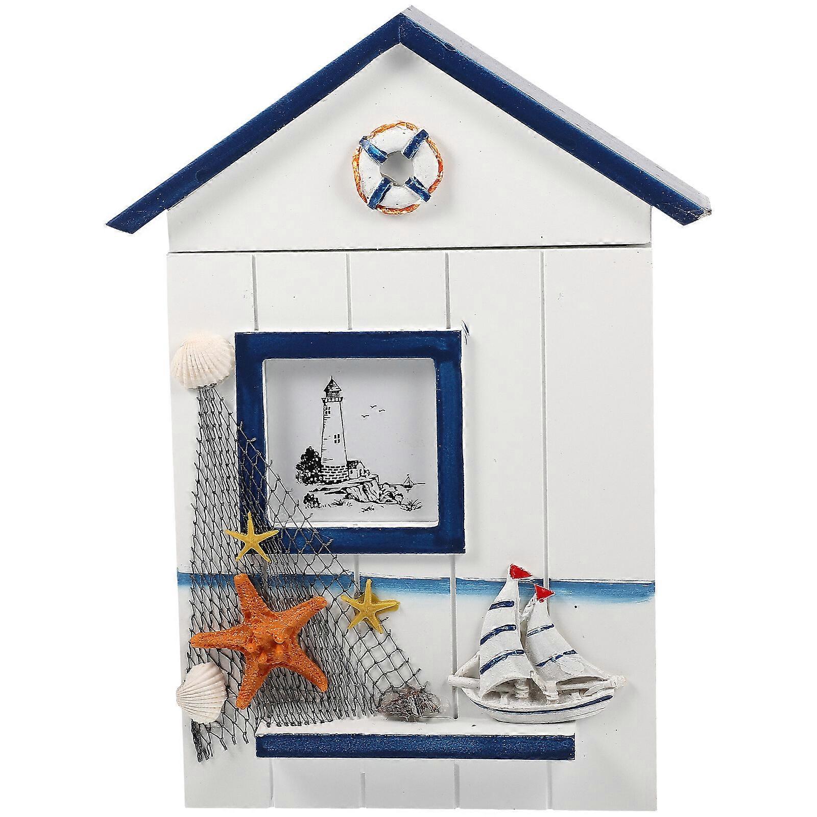 Delicate Wall Keychain Organizer Mediterranean Style Rustic Key Storage Case