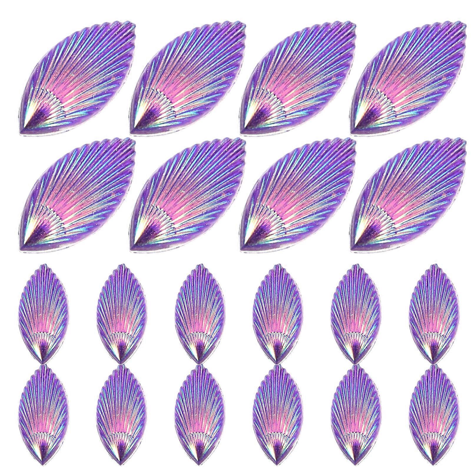 20Pcs Miniature Shell Ornament Resin Shell Charms Shiny Shell Charms  DIY Phone Case Decor
