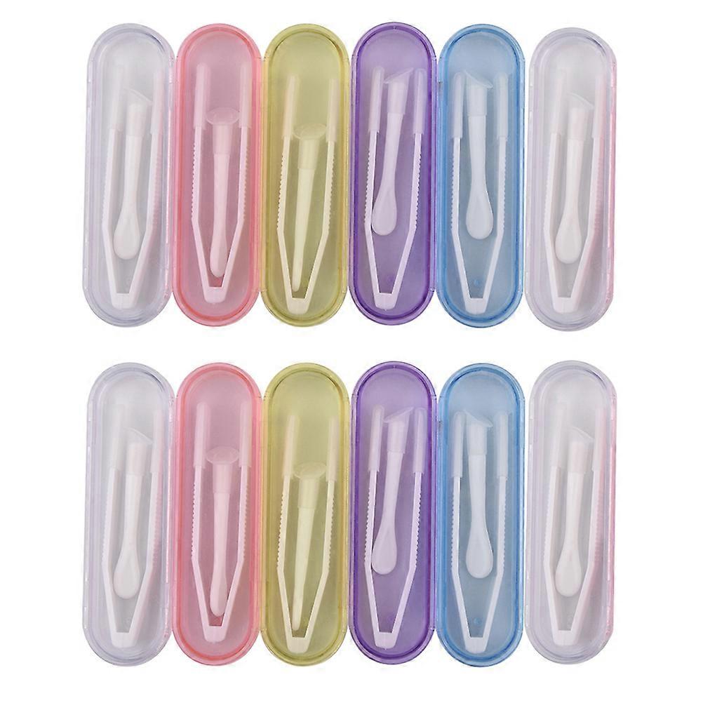 12 Sets Contacts Lens Tweezers and Suction Sticks Lenses Inserter Remover Tools