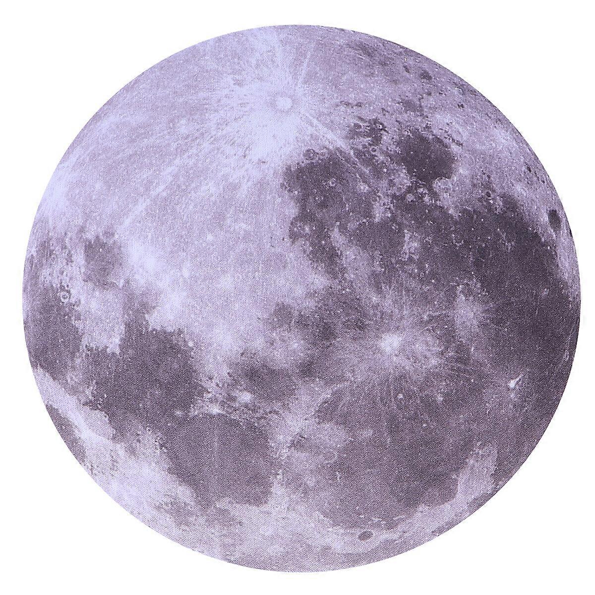 Round Rubber Mouse Pad Mouse Cushion Anti Mouse Protector for Home Net Bar (Moon)