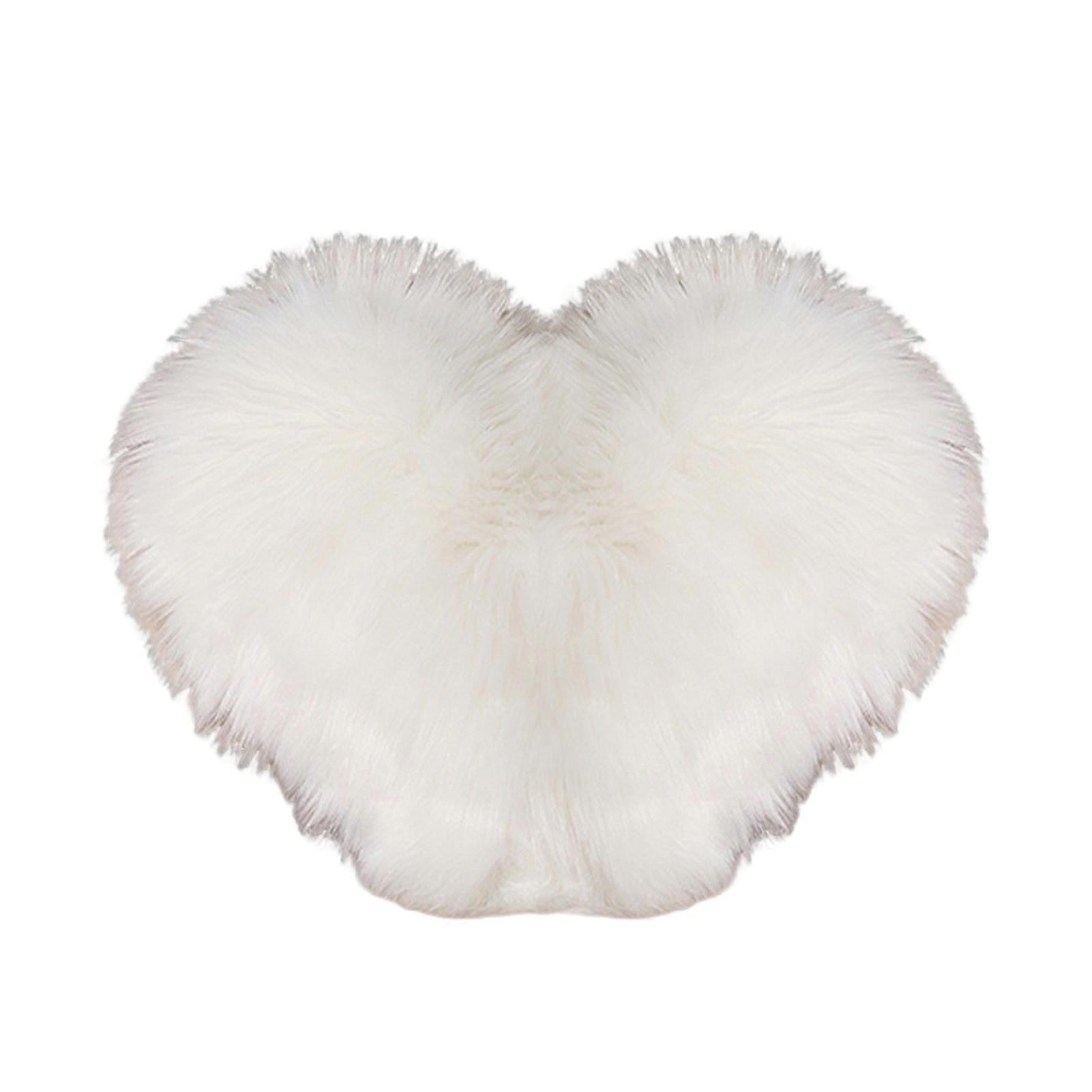 Pillow Case Soft Comfortable Fluffy Plush Pillowcase Heart Shape Throw Pillow Cover for Sofa Bed Decor QingHai