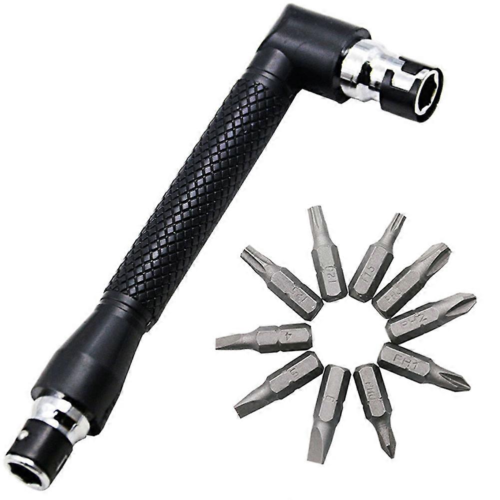 L Shape Double Head Tube Hexagon Socket Wrench Screwdriver Bits Tips Tools Set QinHai