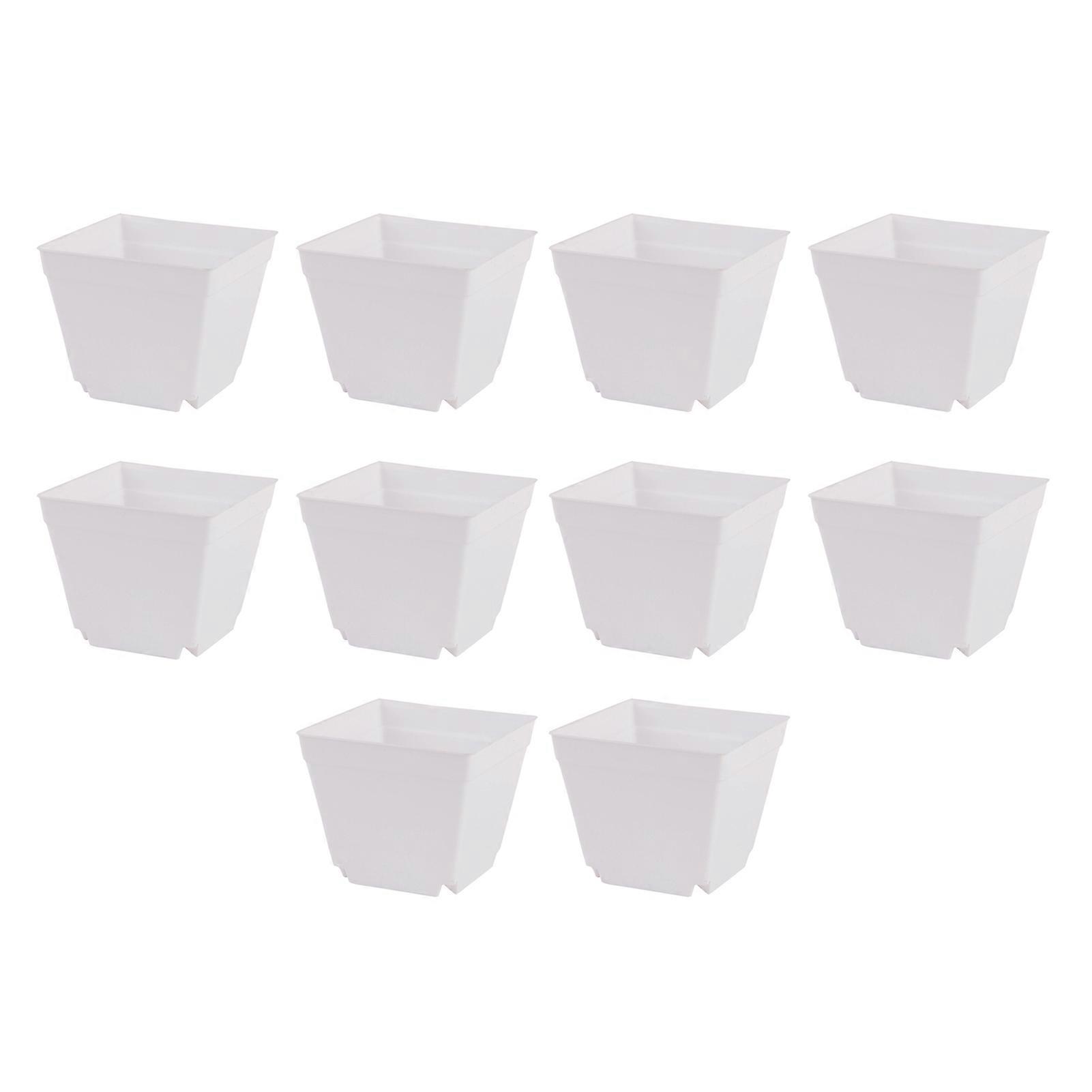 10Pcs Square Plant Pot Nursery Transplanting Planter Container Garden Basket JIKAIX