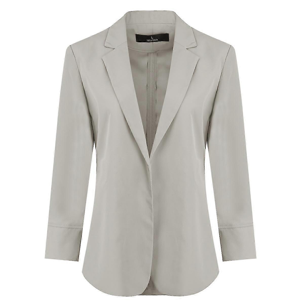 Women's Open Front Cardigan Sleeve Work Office Blazer