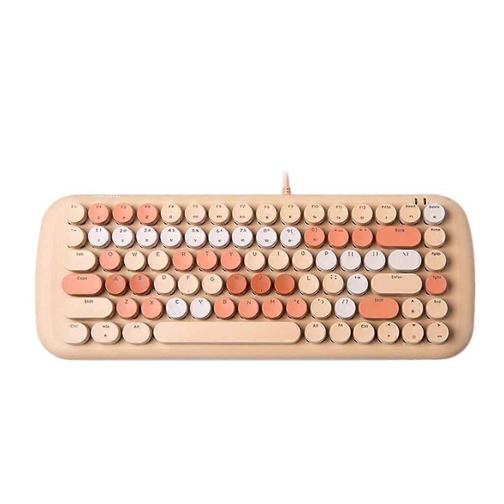 Wired Mechanical Keyboard with Colorful Lights Fit for Home Office Computer