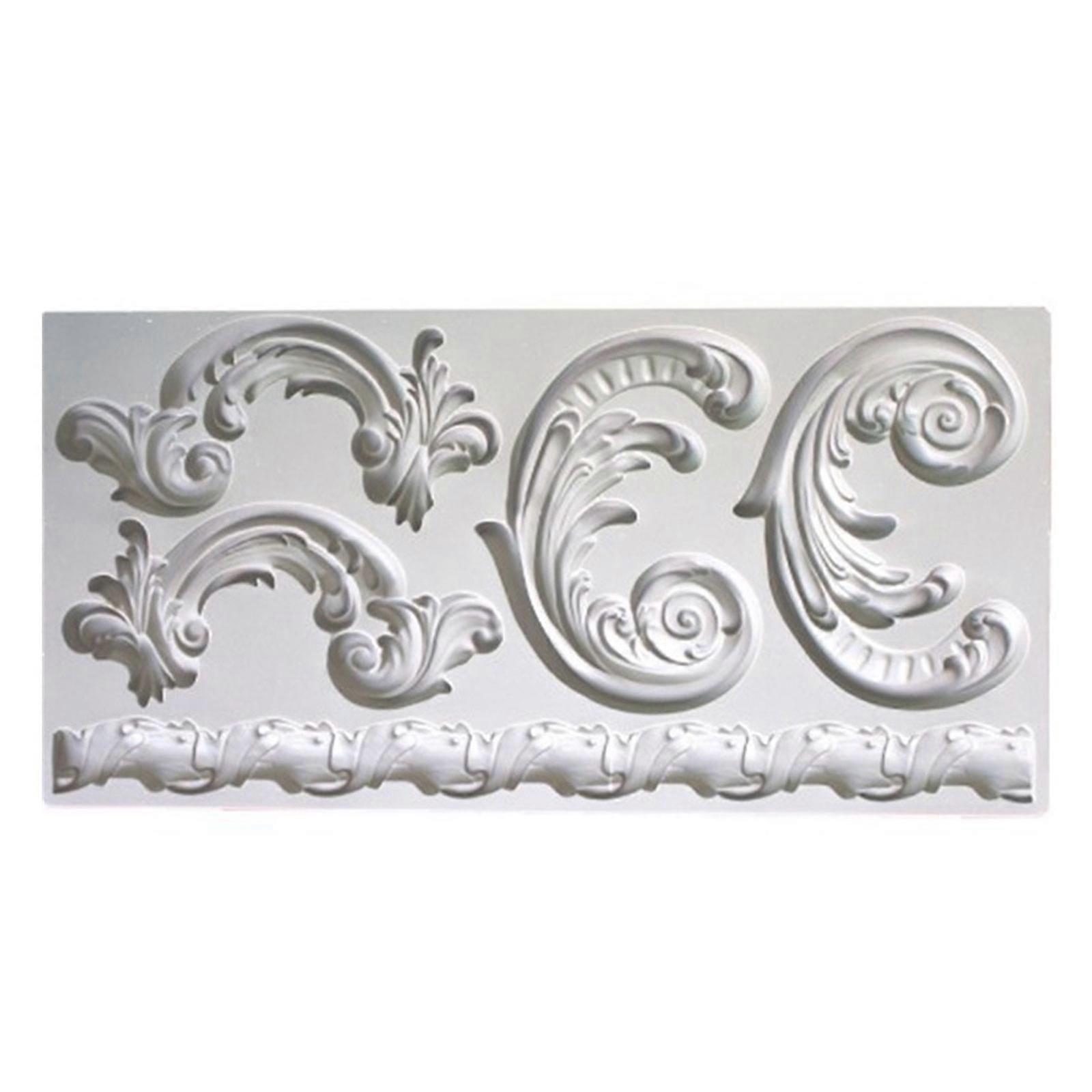 Cake Decorating Vintage Embossed Pattern Mold Clay Soap DIY Candle Resin Craft