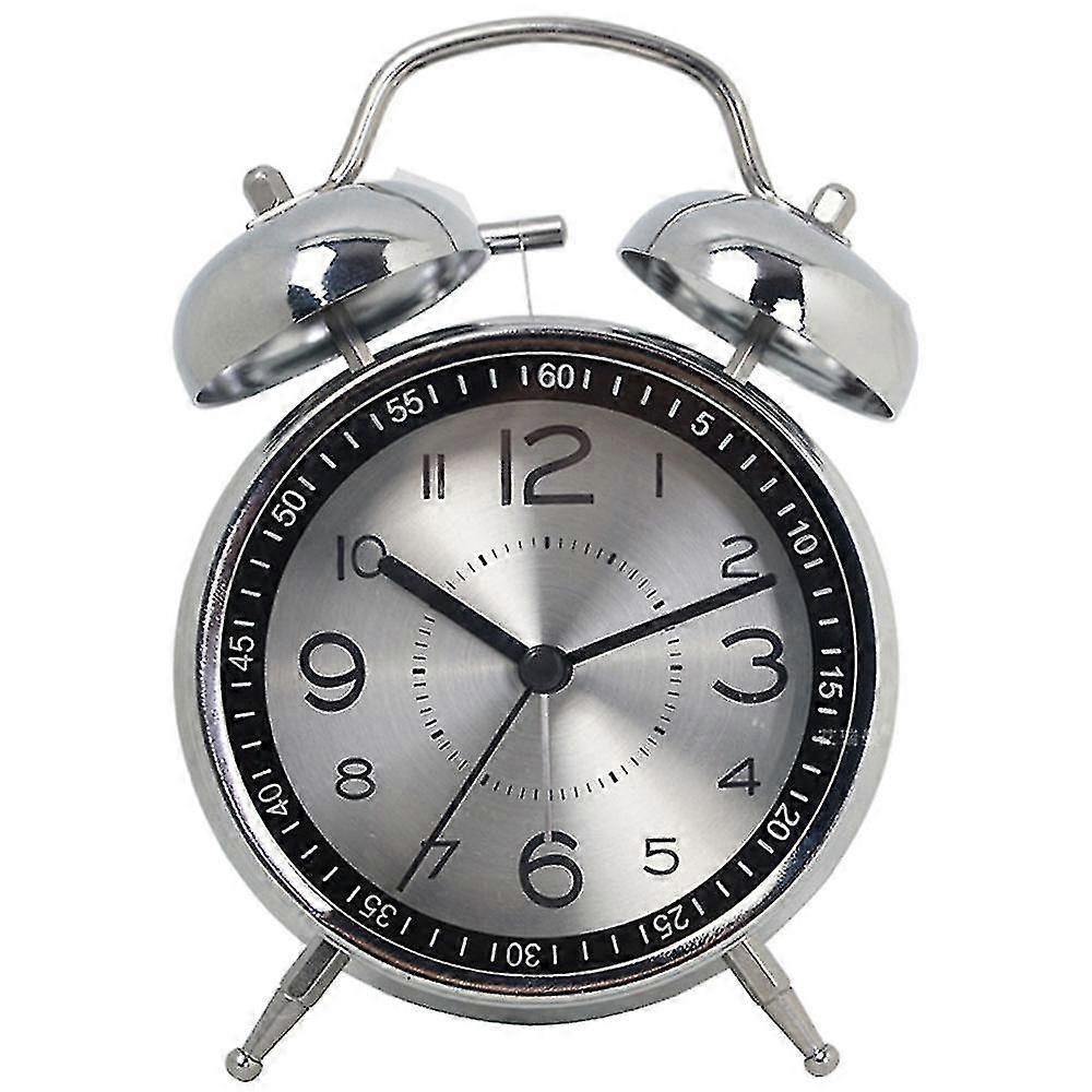 Loud Alarm Clock For Heavy Sleepers Adults, Silent Non-ticking Quartz With Backlight,twin Bell - JA