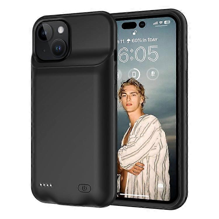 حافظة البطارية متوافقة مع iPhone 15 ، 7000 مللي أمبير بطارية قابلة للشحن حافظة هاتف شحن