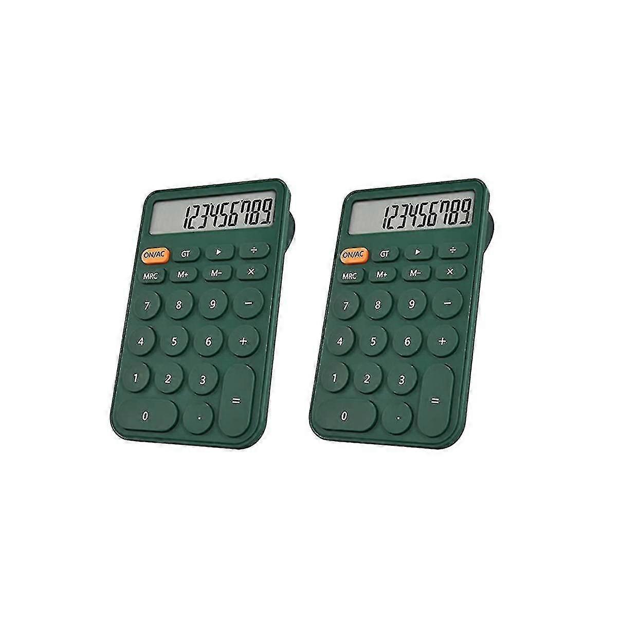 2 Pack Basic Calculator, Pocket Size Mini Calculators, 12 Digit Desktop Calculator For Office, School Students