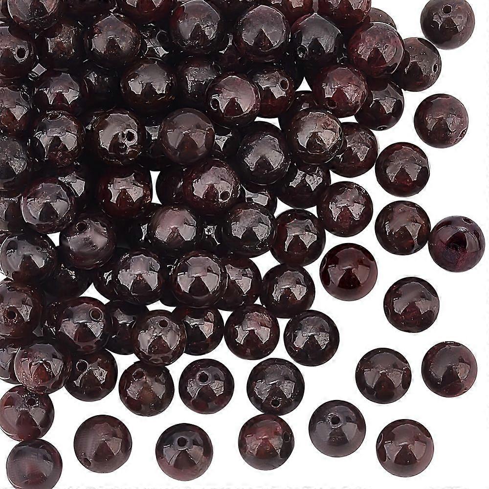 2 Strands Natural Garnet Beads Strands Round 6mm Hole: 1mm