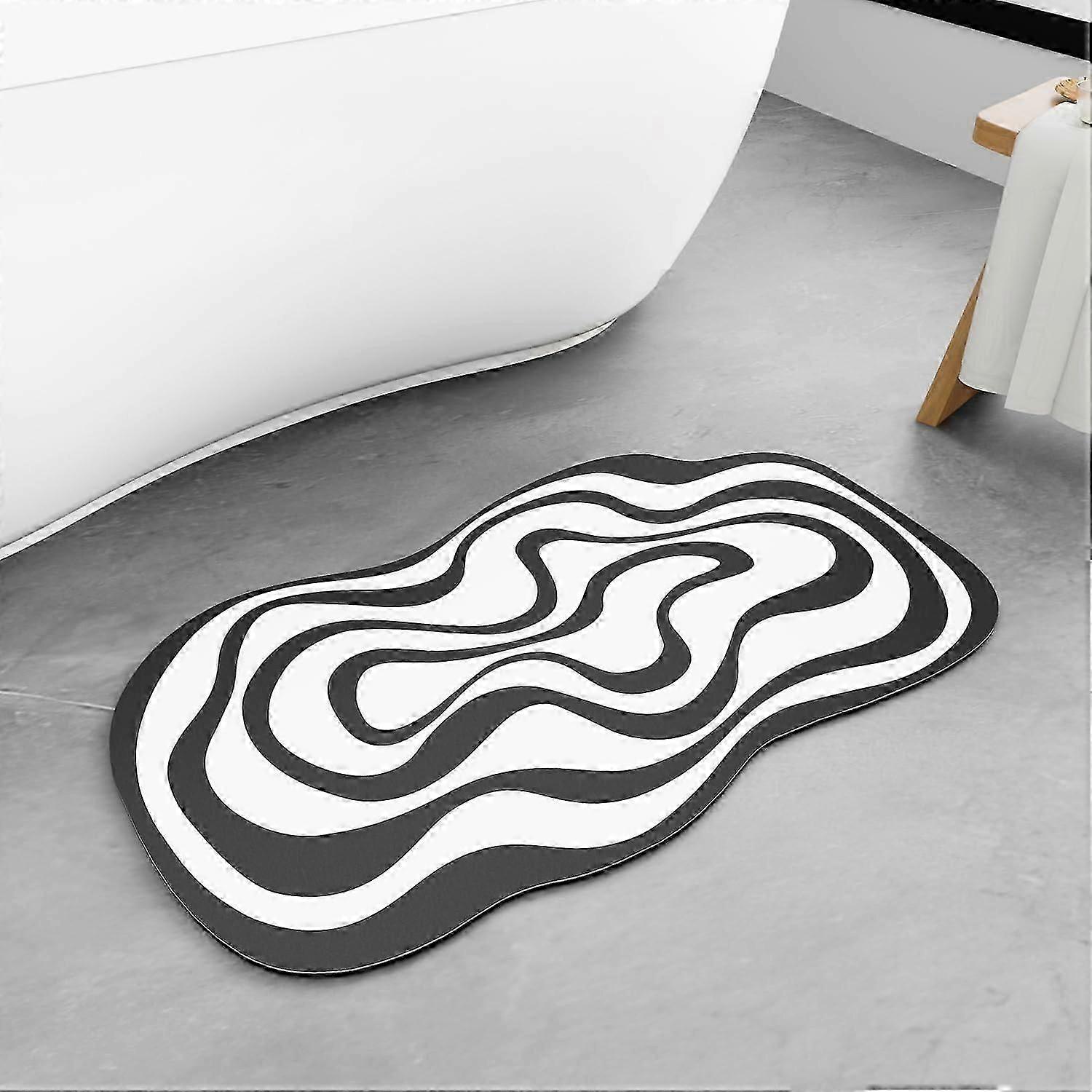 Soft Absorbent Bathroom Mat with Rubber Backing