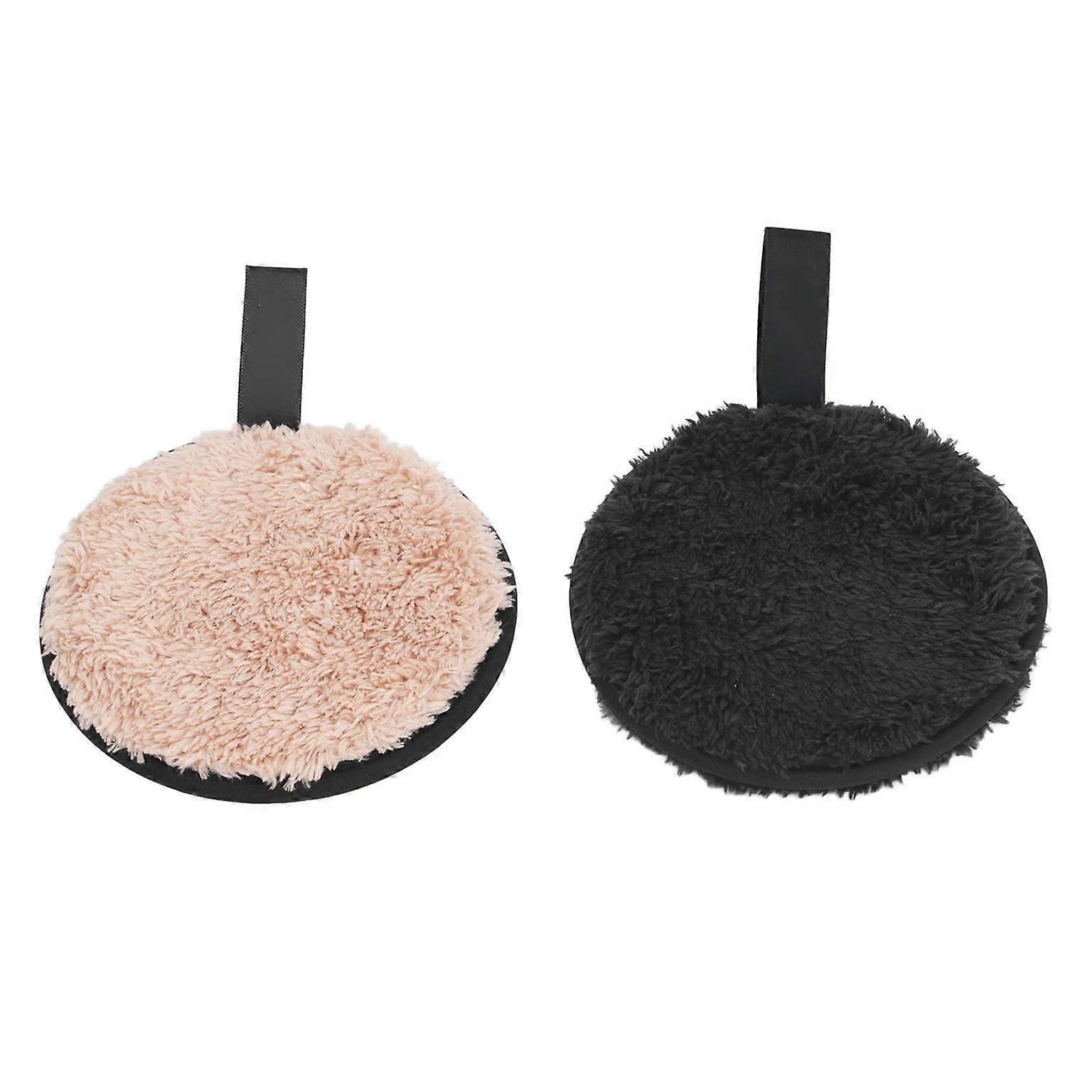 Plush Makeup Remover Puff - Round Facial Cleansing Tool for Deep Purification