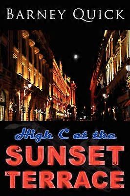 Do alto en la terraza al atardecer