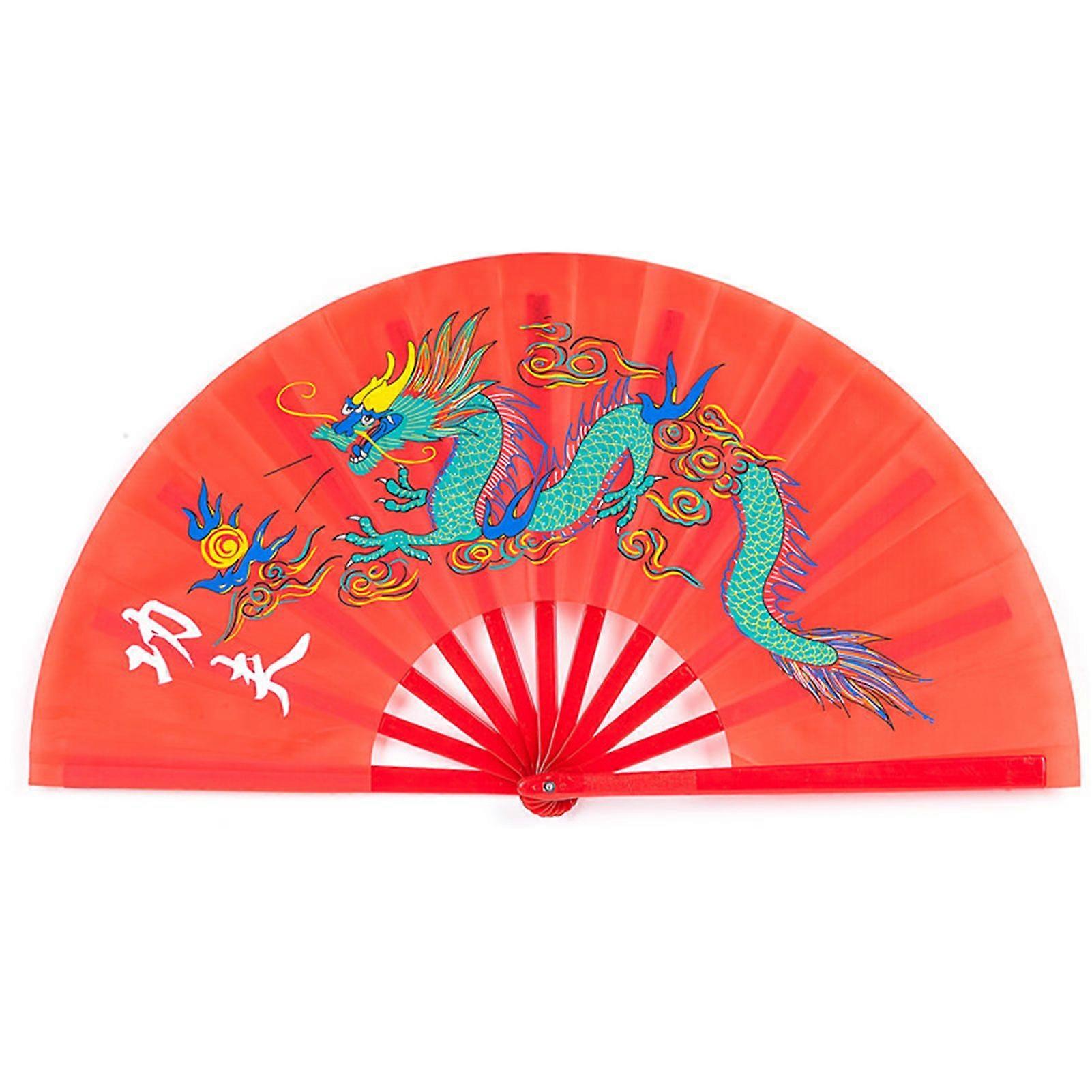 Folding Fan Durable Elegant Chinese Style Durable Exquisite Pattern Decorative Fan for Tai Chi Classical Dance