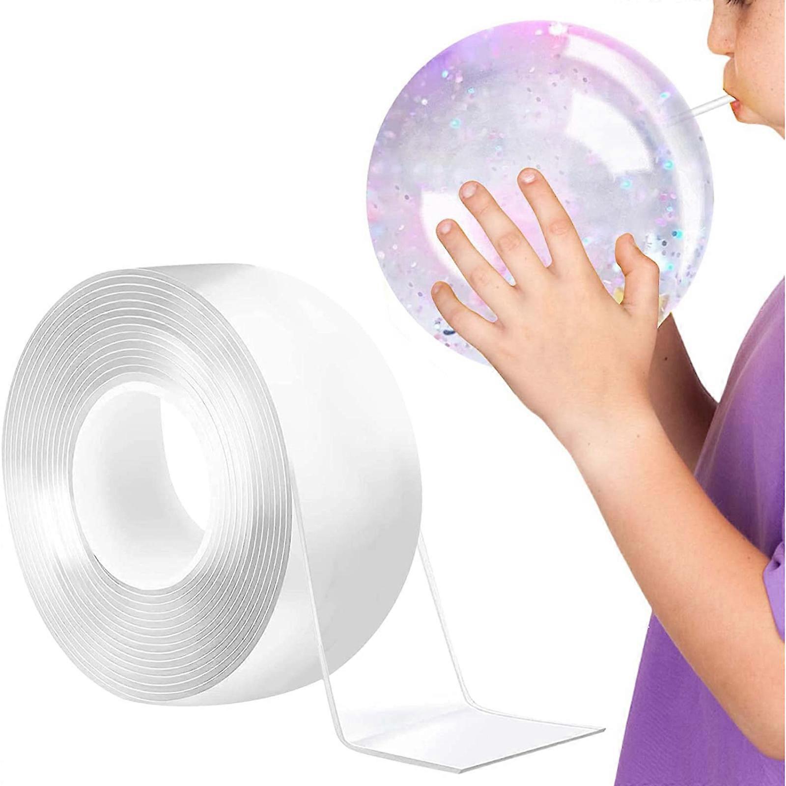 Double Sided Tape Removable Nano Adhesive Mounting Tape for Walls Traceless for Making Pressure Release Sensory Balloons 2mm3cm3m