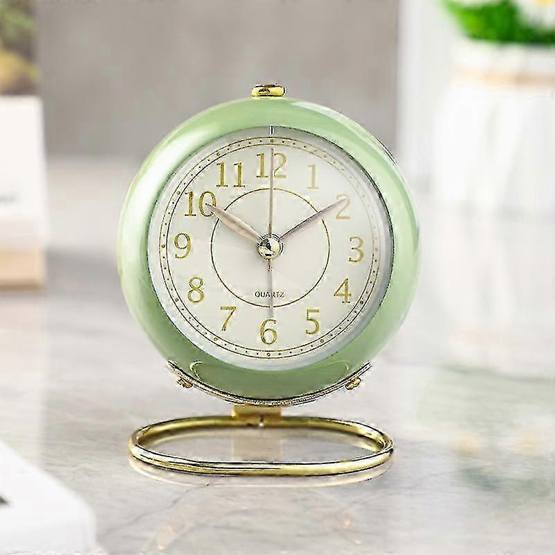 Silent Alarm Clock Bedside, Alarm Clock Bedside Standing Clock Non-ticking Battery Powered Analogue Retro Alarm Clock-Excellence p20241126647