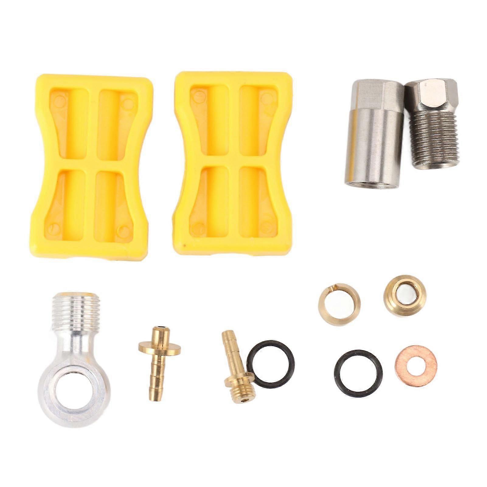 Mountain Bicycle Hydraulic Brake Hose Connector Set - Reusable Olive Insert