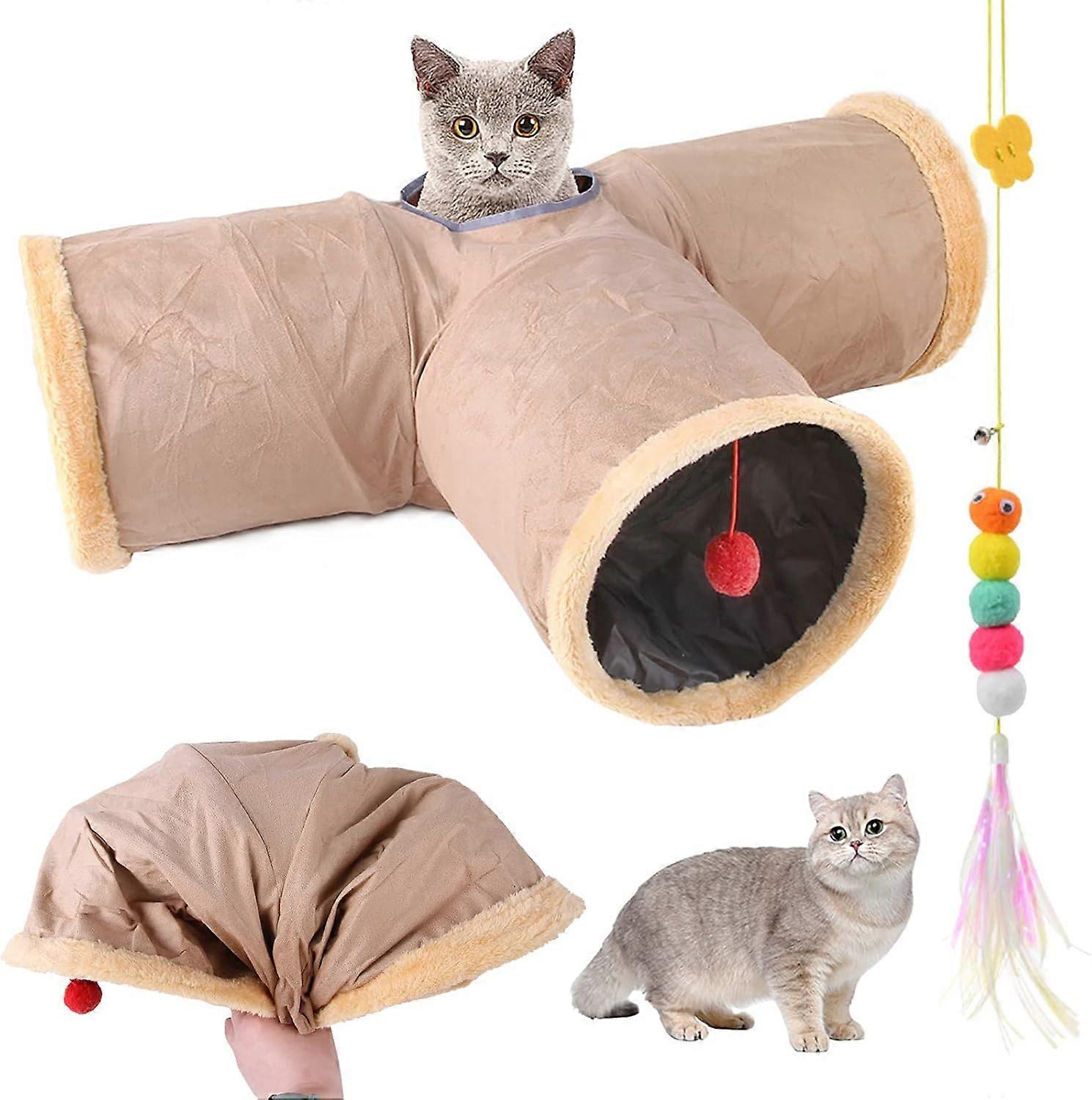 Foldable Cat Tunnel,Suede Cat Tunnel,Pet Toy