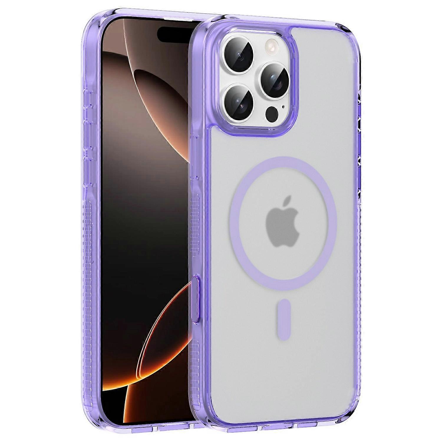 For iPhone 16 Pro Max Case with Camera Touch Control Button PC TPU Phone Cover Compatible with MagSa