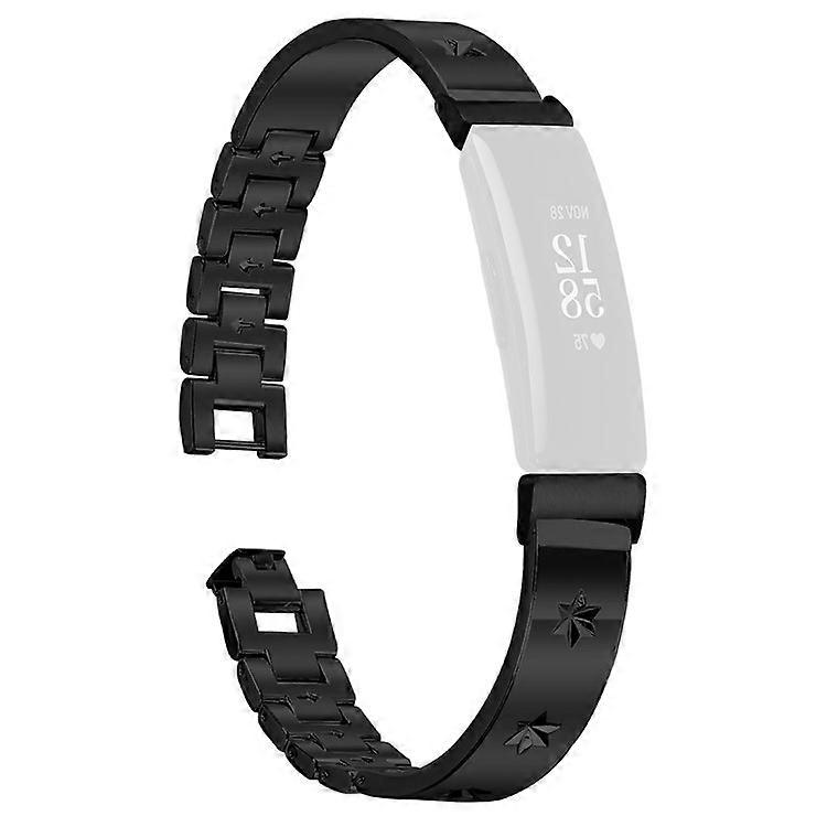 Compatible For Fitbit Inspire / Inspire HR Replacement Strap Metal Watch Band Snowflake Pattern