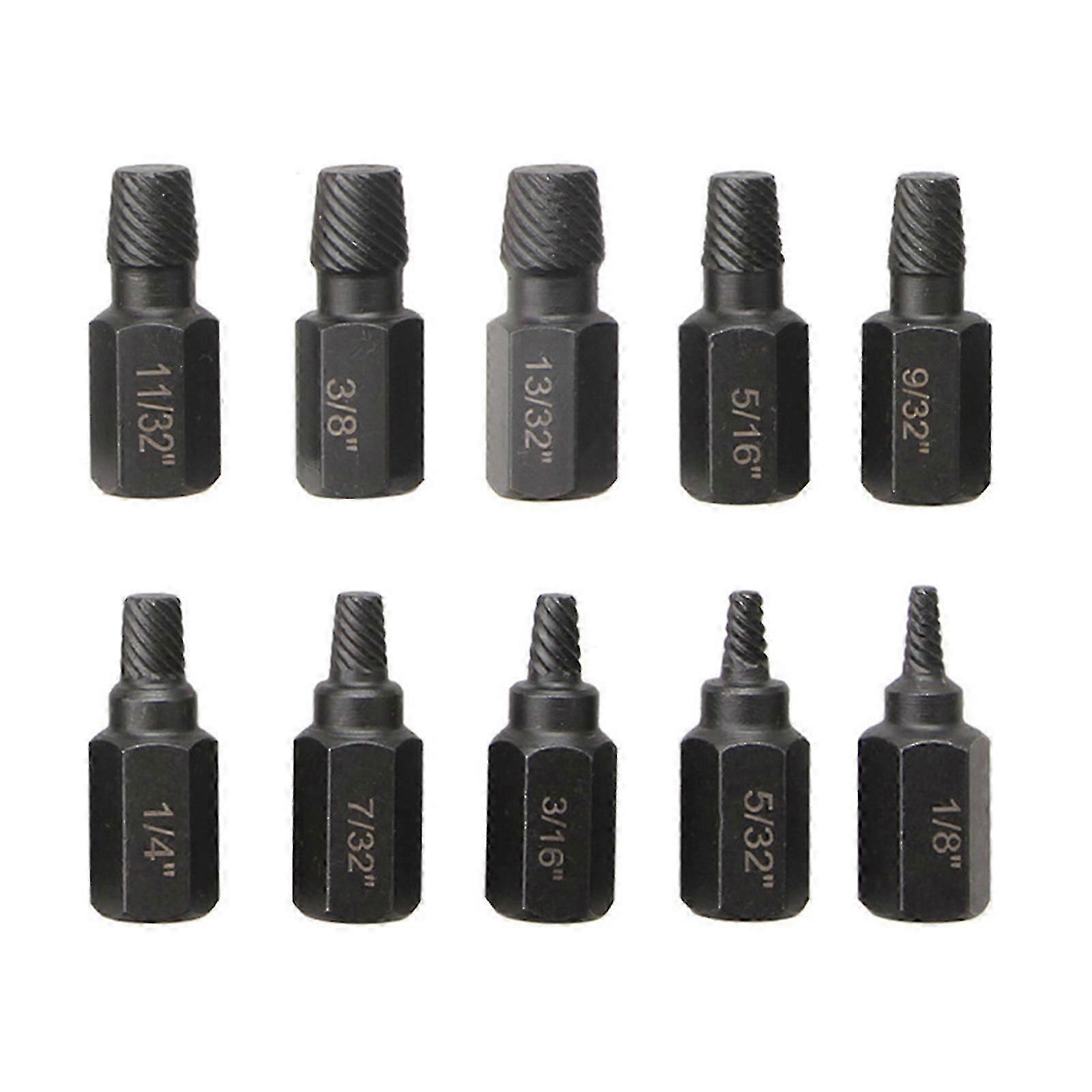 10Pcs Bolt Extractor Set Bolt Nut Removal Extractor Socket Kit for Mechanics and Artists - Precisely Machined Screw Extractor Set - Easy Out Bolt Remo