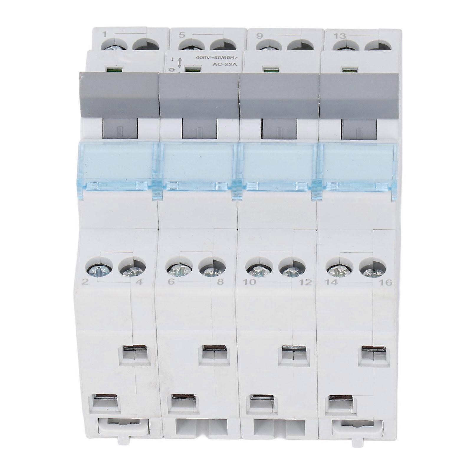 4 Pole Disconnect Switch Din Rail Mount Miniature Circuit Breaker Dual Power Isolating Switch Ac400V 63A