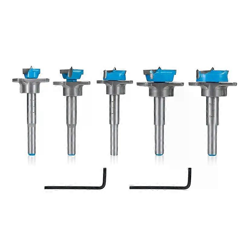Xcan Forstner Drill Bit 15-35Mm Carbide Tipped Drill Bit Set Adjustable Core Drill Boring Bit Woodworking Tool Hole Saw Cutter
