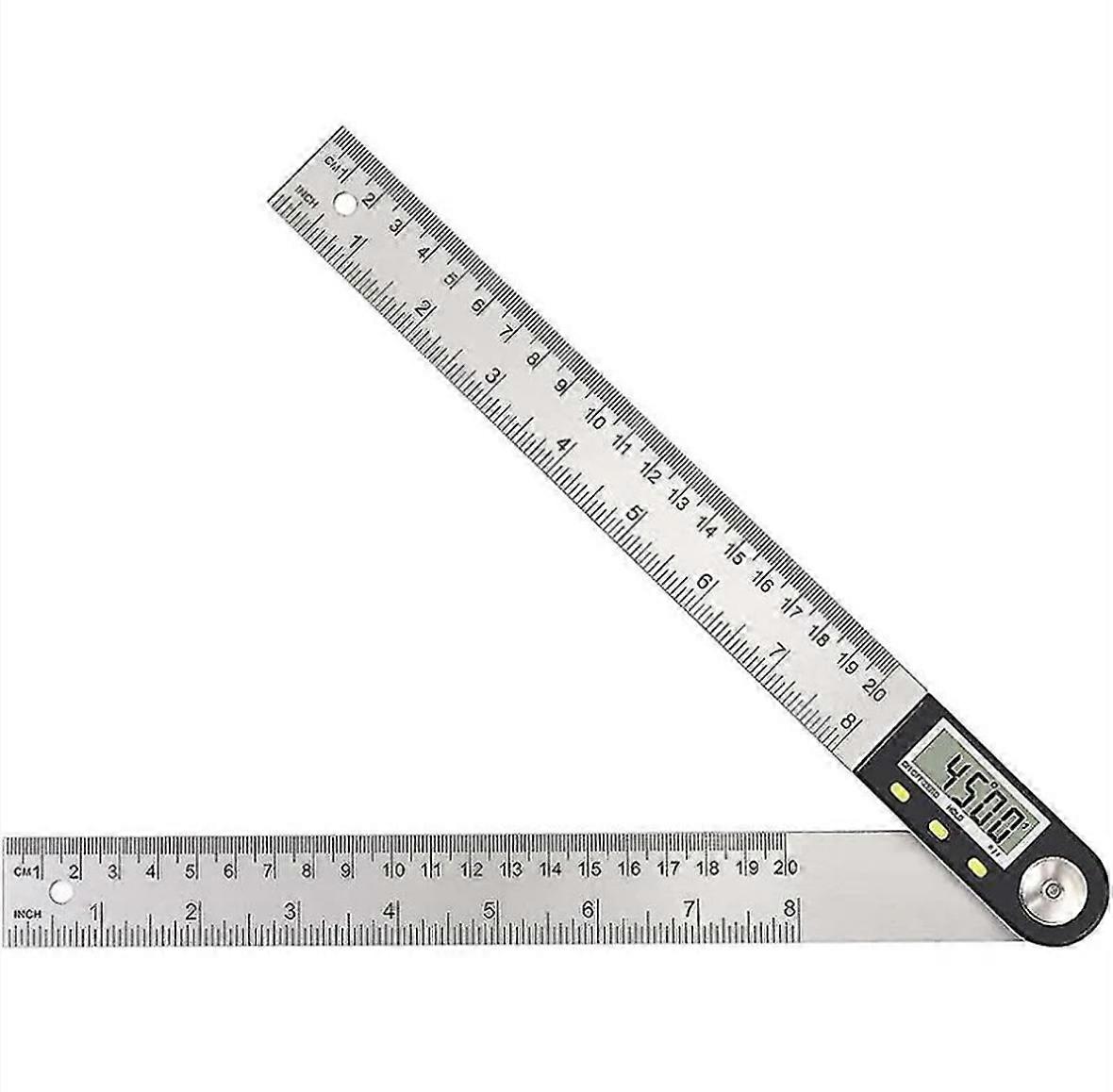 Ruler 200mm / 8inch Stainless steel digital protractor with LCD display