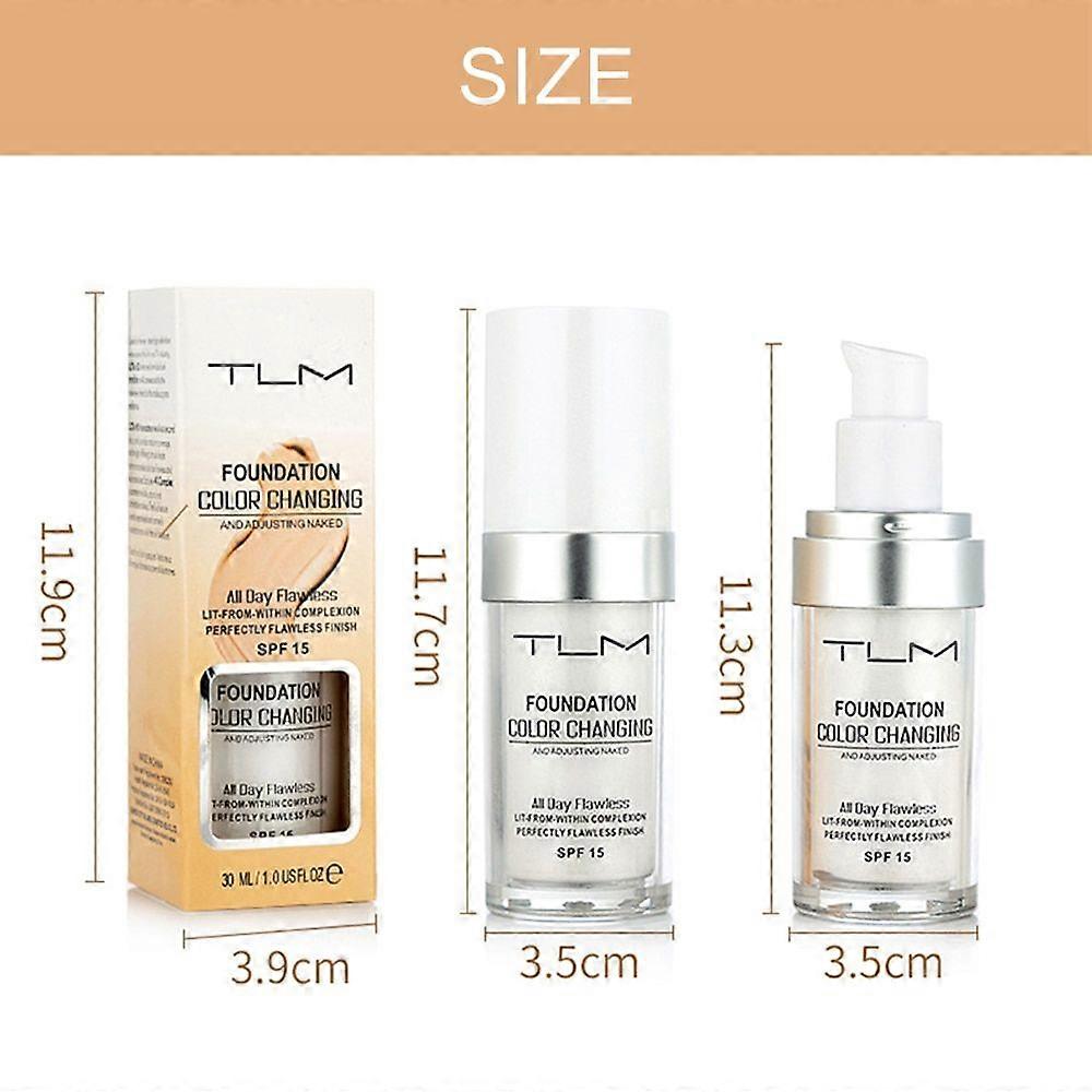 TLM 30ml Liquid Foundation Set Face Concealer Cream Base Makeup Full