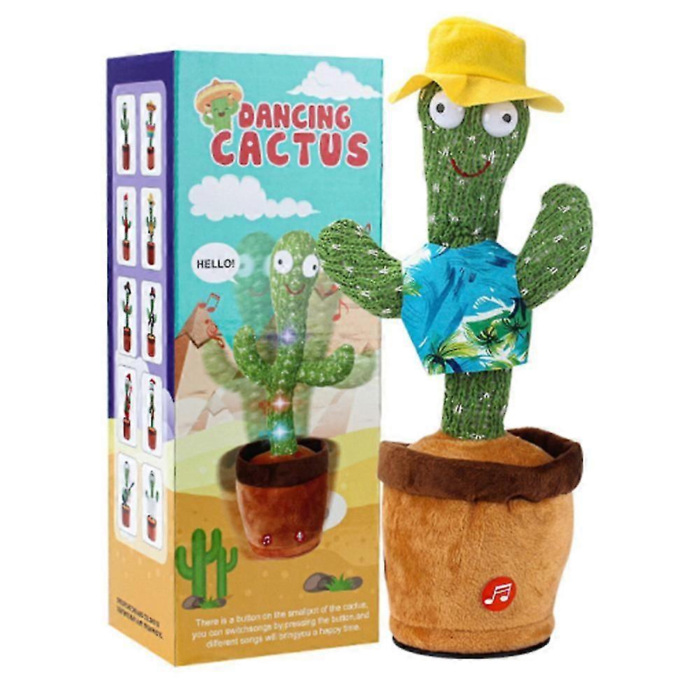 Upgraded Usb Charging Cactus Toys,dancing Cactus, Talking Cactus Toy Repeats What You Say