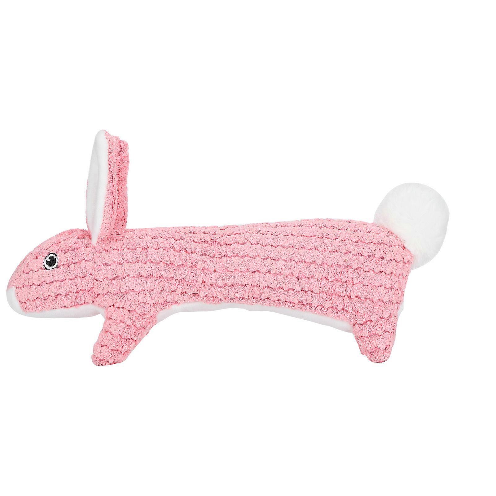 Pet chew toy teething training sound doll bite resistant long rabbit shaped toy