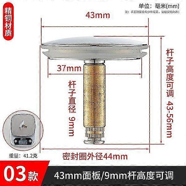 Durable Bathroom Sink Plug with Copper and Plastic, Easy Installation, Silicone Sealing Ring, Multi-Hole Filter