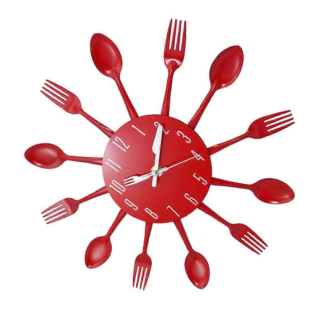 Home Sliver Cutlery Utensil Wall Clock