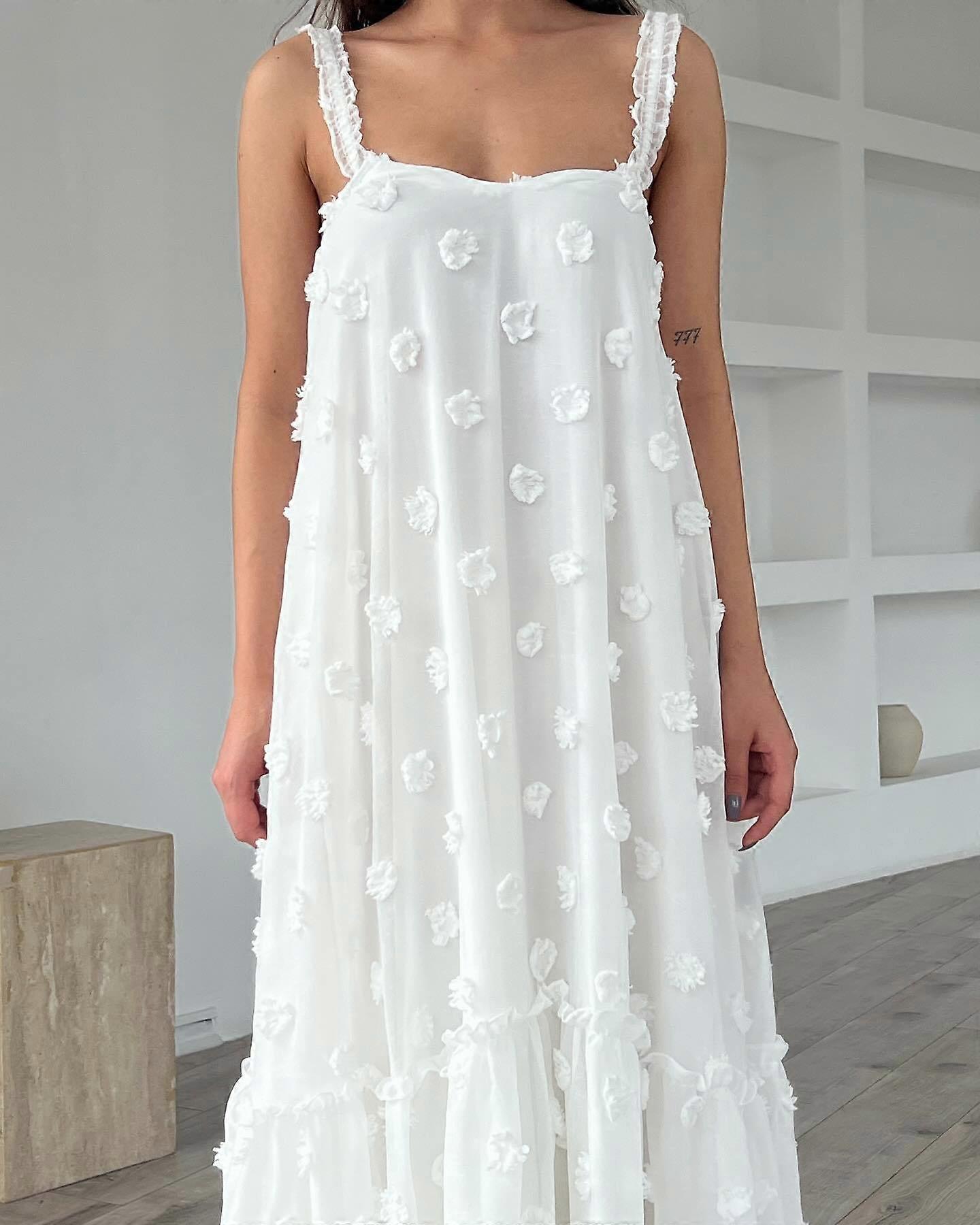 Polyester A-Line None Women Other Sleeveless Ankle-Length Dress Summer Other Square Neck Solid