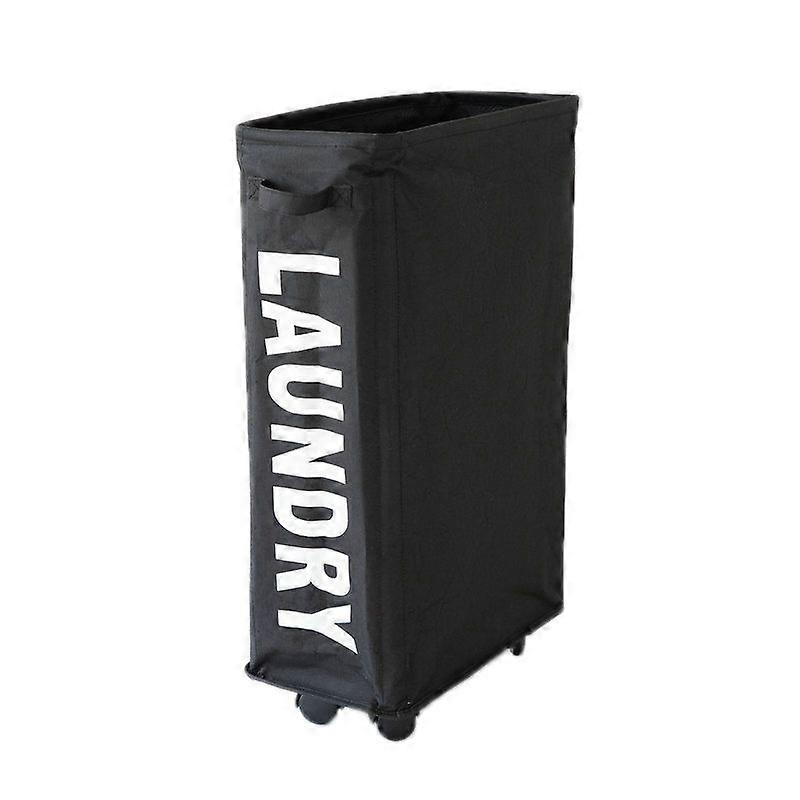 Foldable Laundry Basket Oxford Cloth Easy Install Storage Basket with Mesh Pulleys
