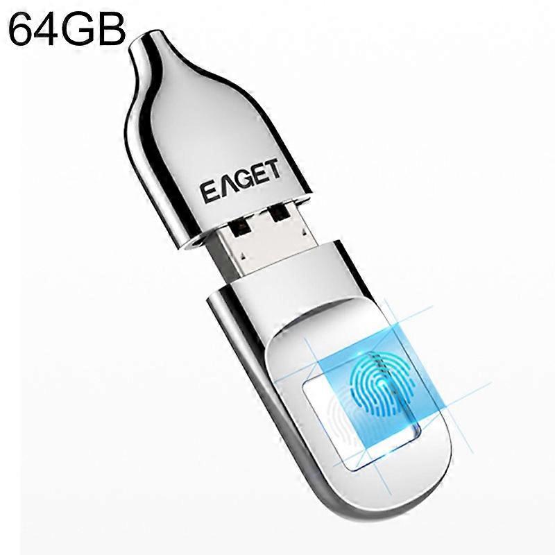 USB 2.0 Interface Metal Flash U Disk with Fingerprint Identification FU5 64G