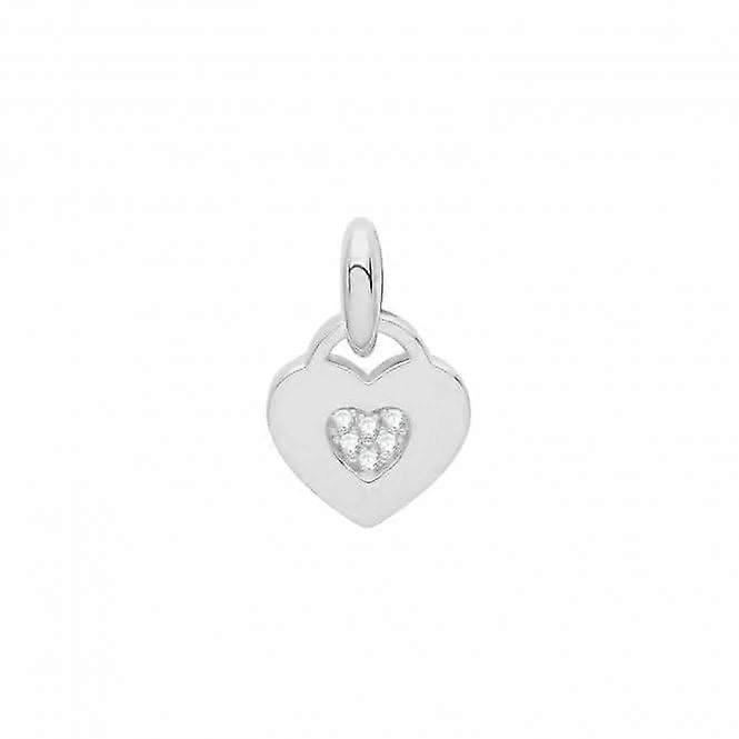 Acotis Silver Pendant Set Rhodium Zirconia Heart G61068