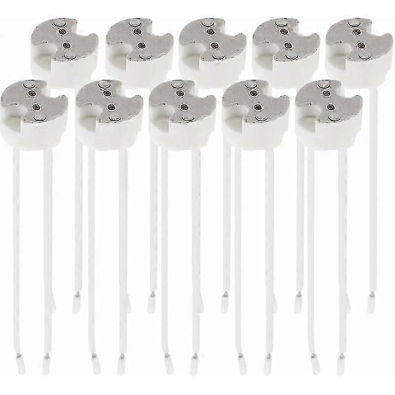 Set Of 10x Gu5.3 Socket - Gu5.3 Or Mr16 Socket - Support With 12v Cable - For Light Bulb Lamp Such As Led Halogen Spot