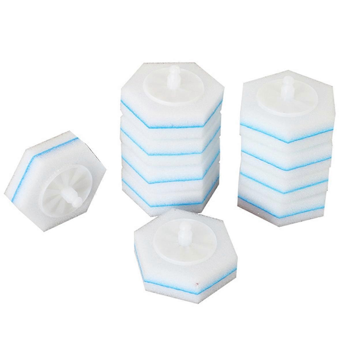 80PCS使い捨てトイレブラシ二重層ファイバートイレブラシリフィル