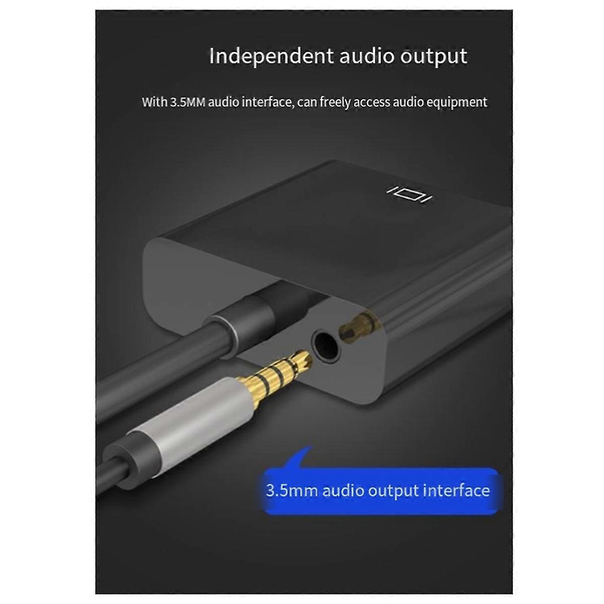 HD 1080P -Compatible to VGA Converter with Audio Cable for Laptop