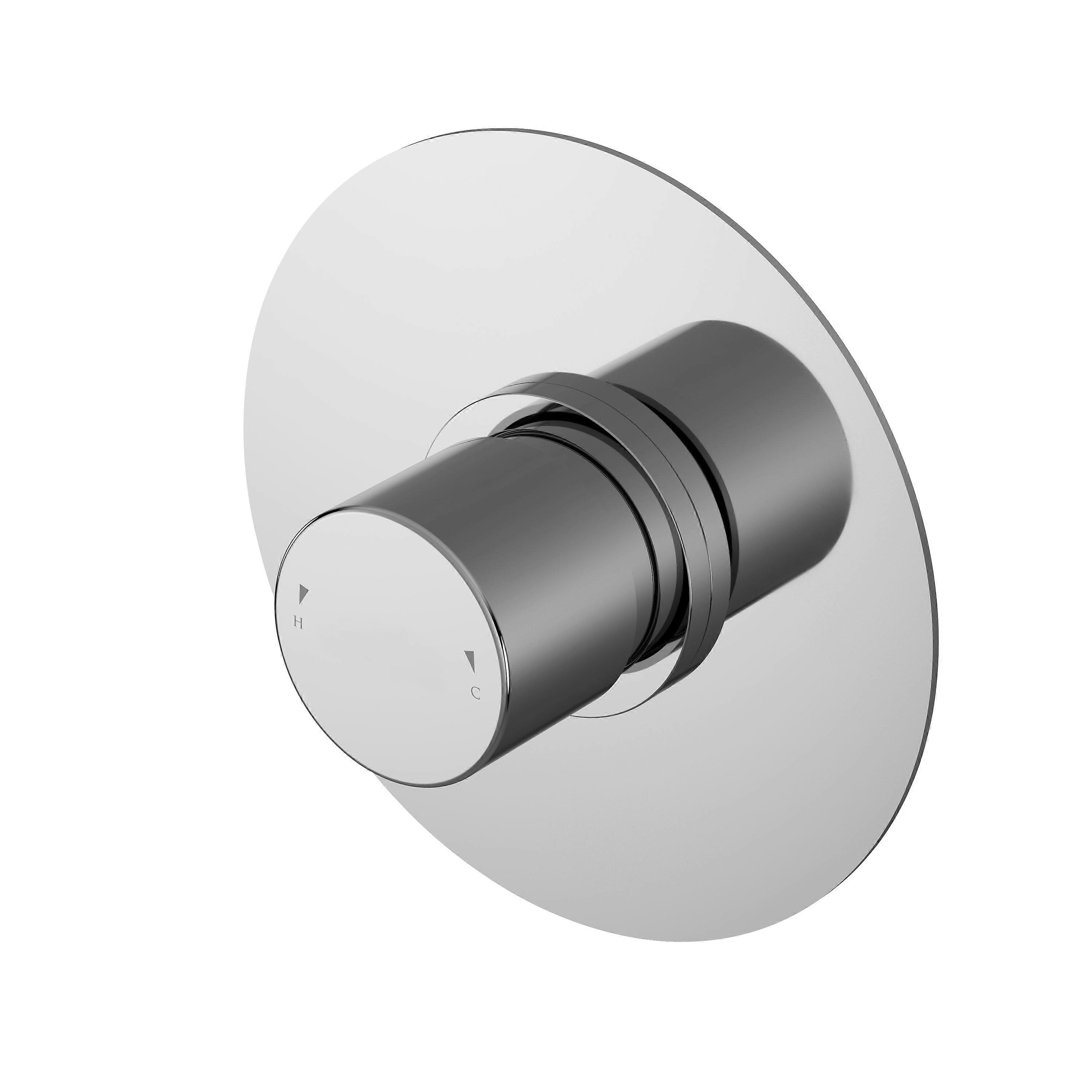 Pride Round Concealed Thermostatic Temperature Control Shower Valve - Chrome - Balterley