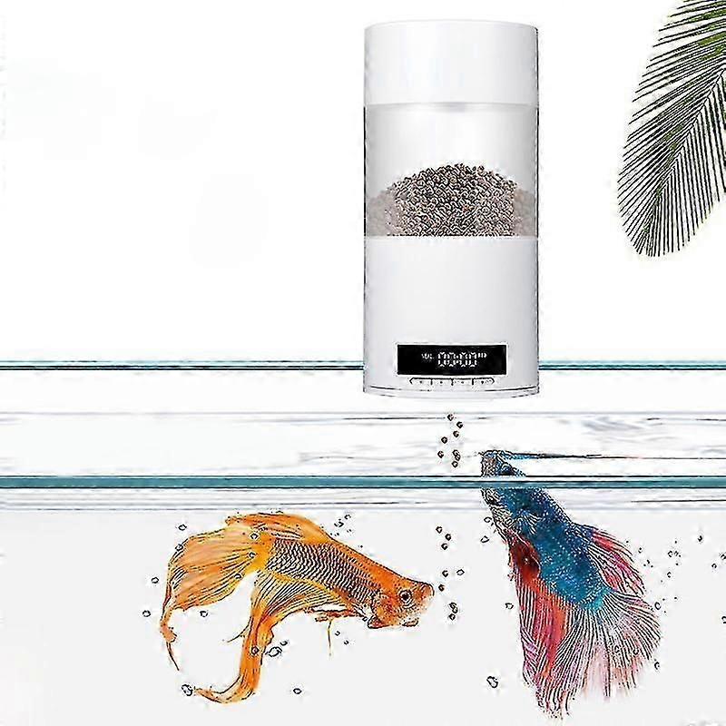 500ml automatisk fiskemater akvarium smart auto timing mat dispenser
