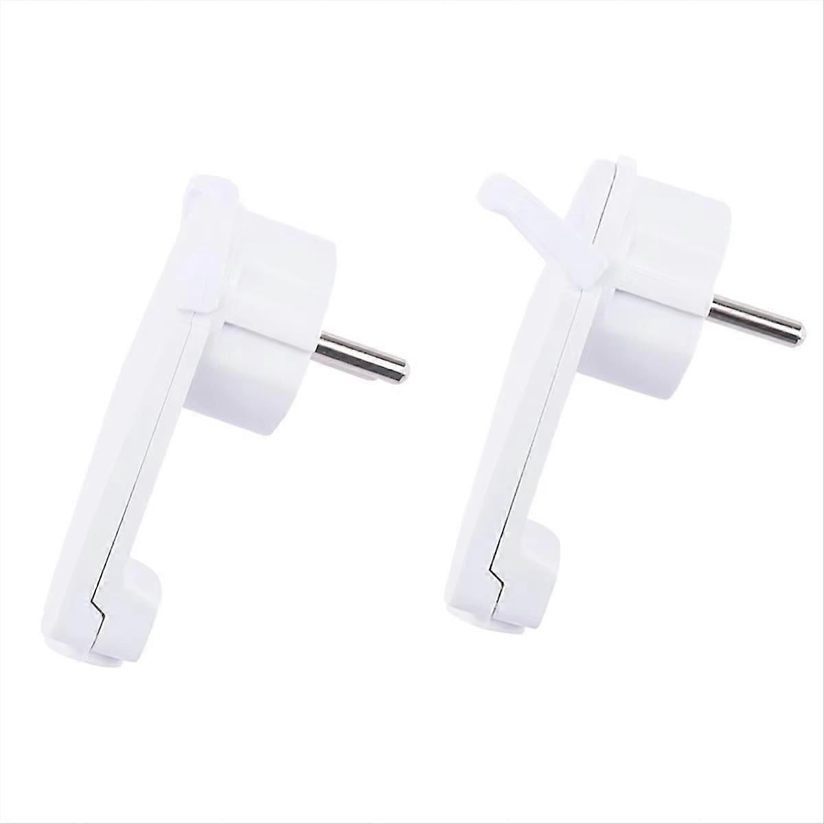 2pcs White Schuko Angled Plug Flat Schuko Flat Plug Eu Plug