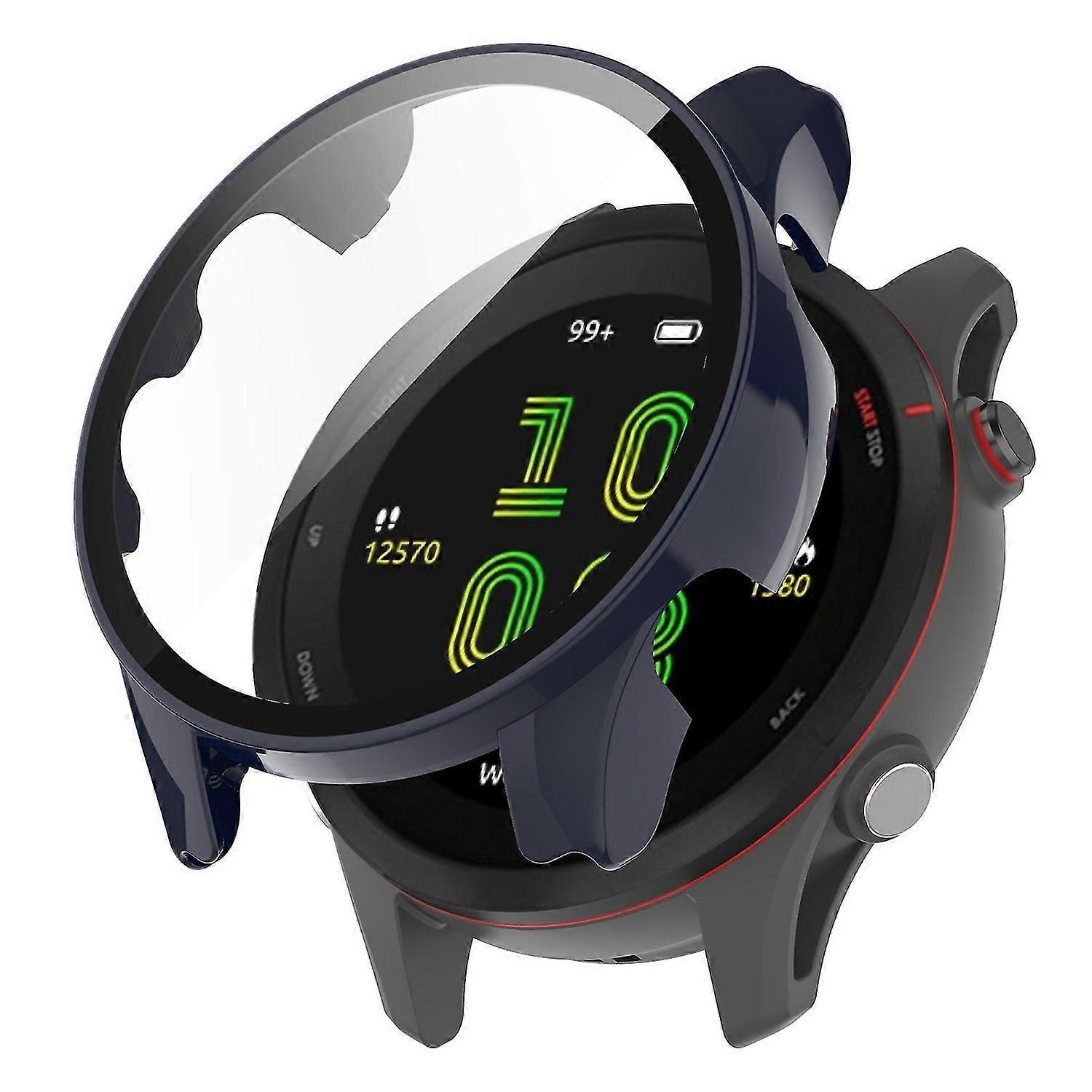 Garmin Forerunner 255 Watch Case Protector with Anti-fall Design & Tempered Glass Screen