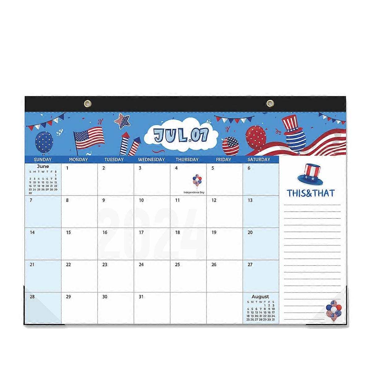 Wall Calendar 2024-2025, School Year Calendar from Jun. 2024 to Dec. 2025, 19-Month Paper Wall Calendar with To-Do List and Notes for Office School