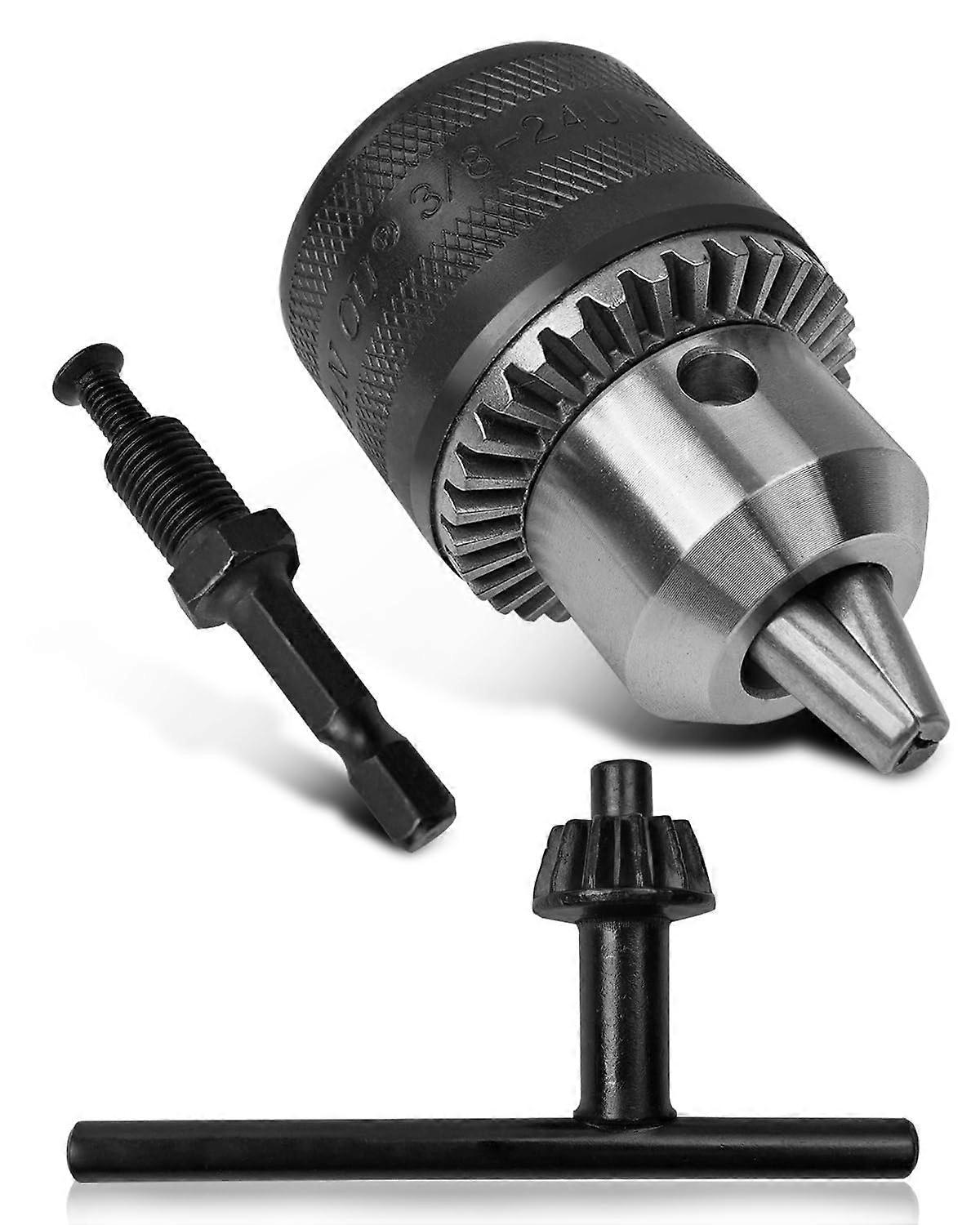 763198-1 Drill Chuck Adapter for Makita Impact Driver, 3/8 Inch, Keyless Quick Connect, 1/4 Inch Hex Shank