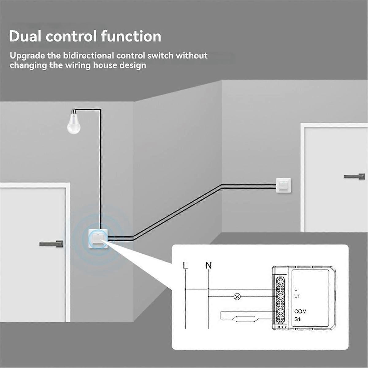 Tuya Zigbee 3.0 Smart Enkelt Fire Modul To-Vejs Kontrol Support Stemmestyring DIY Hjem Autom