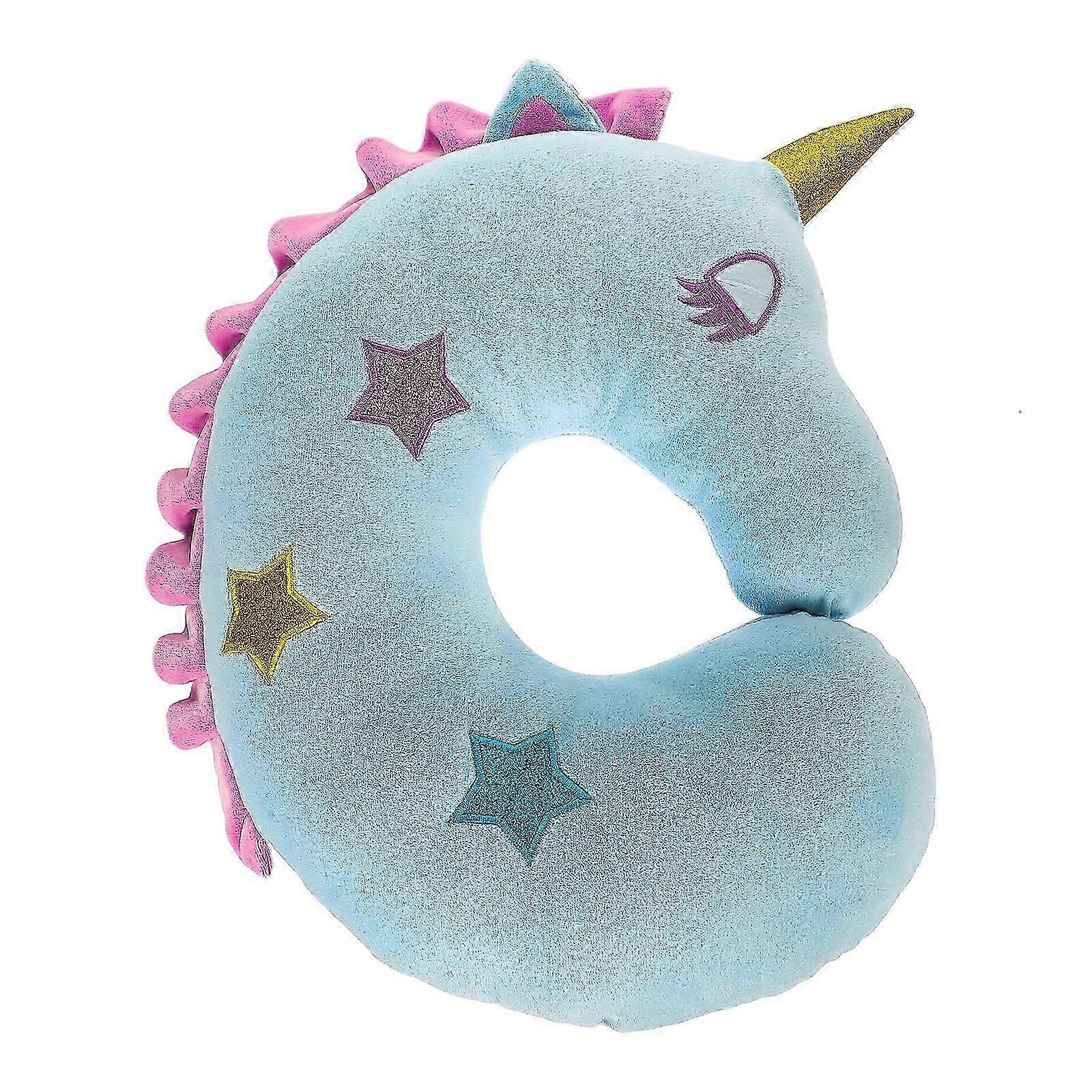 Karikatür Tek Boynuzlu At Boyun Yastığı Araba U-şekilli Boyun Yastığı Rahat Boyun Yastığı Güzel Boyun Yastığı