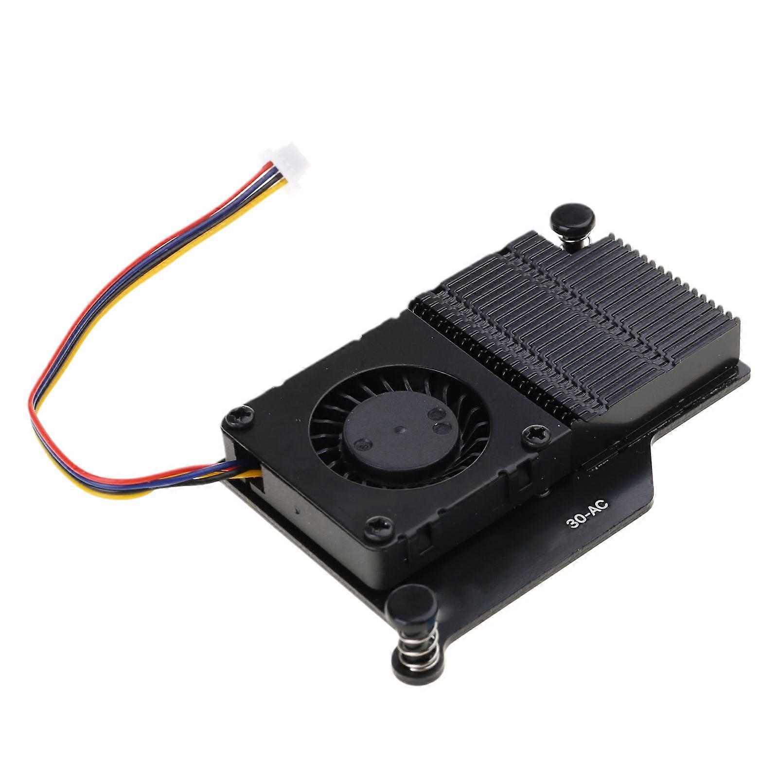 For RPi 5 Active Coolers Active Cooling Kit Software Control Cooling Heatsinks with Adjustable Speed Cooling Fan  Black